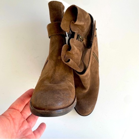 Paul Green Dallas Ankle Bootie In Earth Brown Suede - Size 8 - Picture 6 of 13